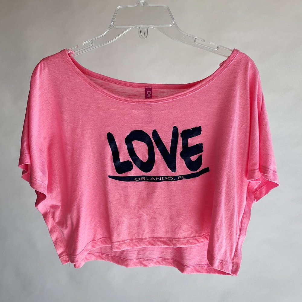 Love Orlando Florida LAGACI Pink Tee Shirt